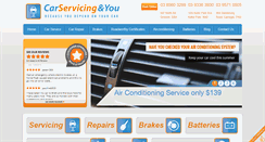 Desktop Screenshot of carservicingandyou.com.au