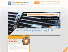 Tablet Screenshot of carservicingandyou.com.au